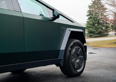 tesla cybertruck wrap. pure ppf emerald green. esoteric